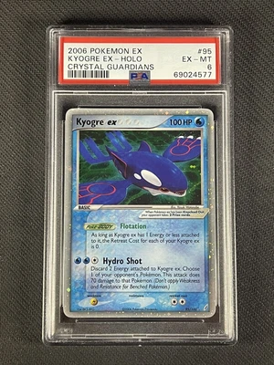$10.50 • Buy Pokemon Card PSA 6 EX-MT Kyogre Crystal Guardians EX Holo 2006 Ultra Rare 95/100