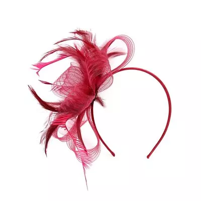 Wedding Feather Fascinator Headband Ladies Day Races Royal Ascot Aliceband • £5.22
