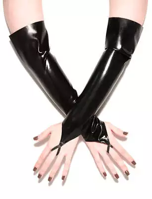 Honour Unisex Black Fingerless Latex Gloves • £30