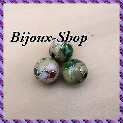 £6.37 • Buy 25 Beads Metal, Painted A La Hand 10 MM (Olive)