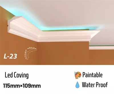 Xps Led Coving - Uplighter Cornice Lightweight - Best Price - L23 • £9.99