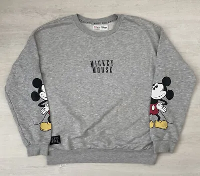 £5 • Buy Vintage Disney Mickey Mouse Sweatshirt Light Grey M 