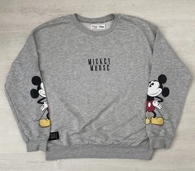 £5 • Buy Vintage Disney Mickey Mouse Sweatshirt Light Grey M 