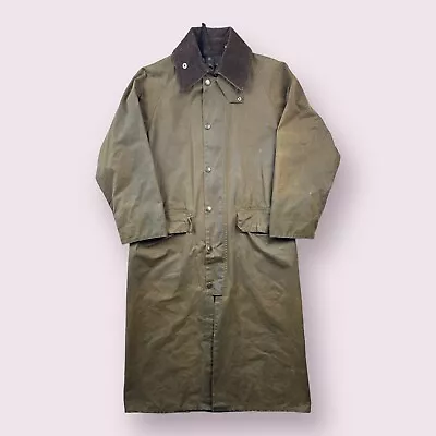 Vintage Barbour Burghley Trench Waxed Coat Size C36 • $269.95