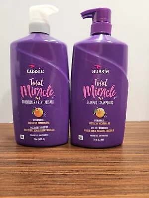 Aussie 26.2 Oz Total Miracle 7n1 Apricot Macadamia Oil Shampoo & Conditioner Set • $30.99