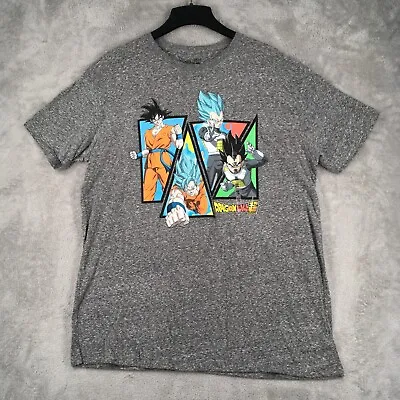 Dragon Ball Super Goku & Vegeta Super Saiyan God T Shirt Heather Gray Men's 2XL • $7.99