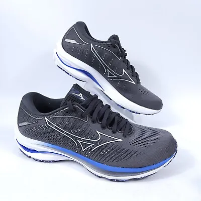 Mizuno Wave Rider 25 Mens Size 7 Running Shoe Obsidian Gray/Blue Womens Size 9 • $34.85