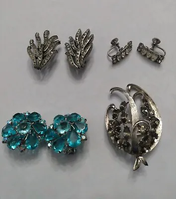 Vintage Rhinestone Jewelry Lot BSK Brooch (Read Description) • $38