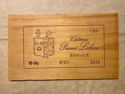 1 Rare Wine Wood Panel Château Prieuré Lichine Vintage CRATE BOX SIDE 3/24 662 • $8.95