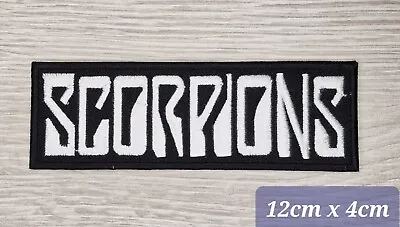 £2.99 • Buy Scorpions White Music Logo Embroidered Applique Iron / Sew On Patches
