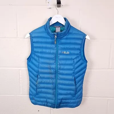 RAB Microlight Vest Womens UK 10 Down Gilet Puffer Jacket Insulated Pertex Blue • £33.91