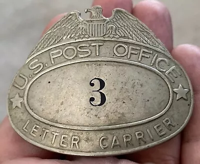Obsolete Vintage 1950s US Post Office - Letter Carrier - Hat Badge #3 Mailman • $15