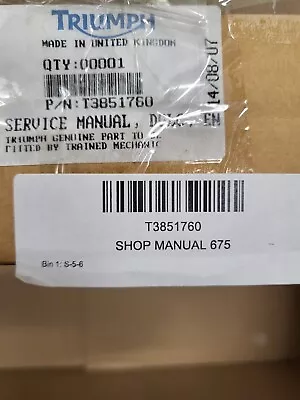 Daytona 675 (2006-2008) Service Manual T3851760 • $65.80