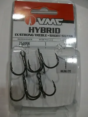 VMC Hybrid 1x Strong Treble Hooks Short Shank Choose Your Size NIP • $3.99