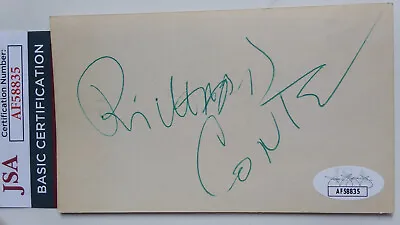 RICHARD CONTE -  The Godfather - Actor SIGNED Vintage 3 X 5 Index Card- COA-JSA • $146