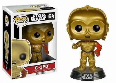 Funko Pop Star Wars The Force Awakens #64 C-3po Red Arm Vaulted Vinyl Figure 💛 • $14.99