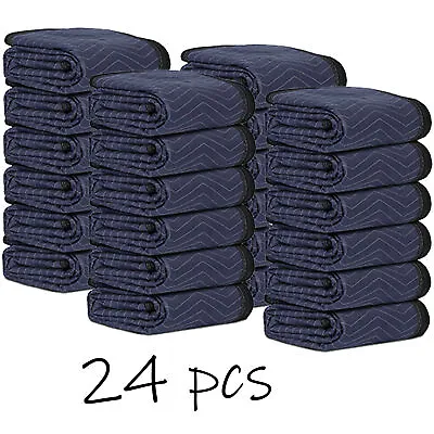 24pack Industrial Shipping Blankets Furniture Protective Moving Pads Heavy-duty  • $106.58