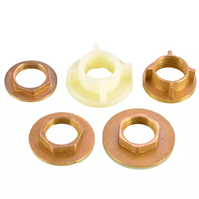 1/2  BSP Brass/Plastic Hex Flanged Backnut Bath Lock Nut For Basin Kitchen Taps • £1.51