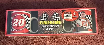 2004 Coke Nascar 2 Mug Set Tony Stewart #20 Finish Line Chocolate Chip Cookie • $25