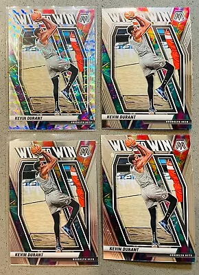 4 Lot 2020-21 Panini Mosaic Basketball #1 Kevin Durant Will To Win Silver Prizm • $3.99