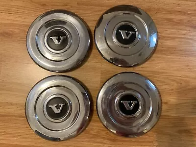 4 Set Volvo 240 DL Stainless 1 Piece Hub Cap 242 244 245 Hubcap Center 1975-1984 • $240