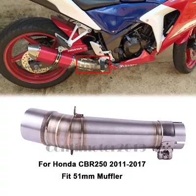  Exhaust Mid Middle Link Pipe For Honda CBR250RR CBR250 2011-2017 51M Muffler • $39.99