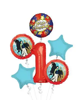 Mulan IFeliz Cumpleanos Balloon Bouquet (6 Balloons) Viva Party • $11.99