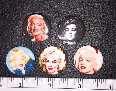 5 Marilyn Monroe Button Pins Badges Brooches Lot Set Classic Hollywood Cinema • $4.99