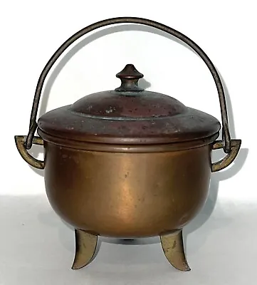 Antique Miniature Villedieu Les Poêles Copper/Brass Pot Cauldron France GC • $150
