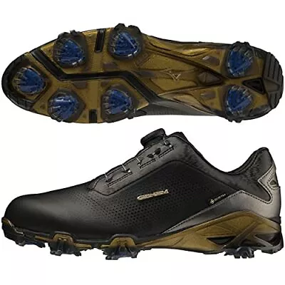 MIZUNO Golf Men's Shoes GENEM PRO GTX BOA WIDE 51GM2200 Black US9.5(26.5cm) • $135.12