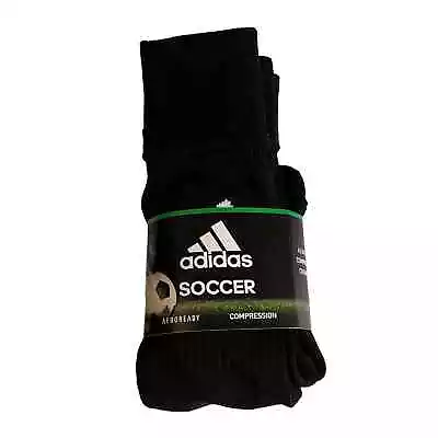 Adidas Soccer Aeroready Socks Men’s XS Black Compression Sports Running • $9.99