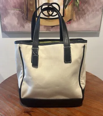 COACH Hamptons Beige Canvas Tote Bag • $49