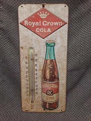 Original Vintage 50's RC Royal Crown Cola Advertising Thermometer NR • $149.95