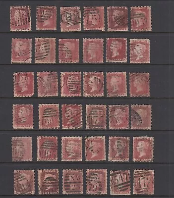 GB Queen Victoria Penny Red Plates X 36 Stamps ( Different Plates ) • $1.29