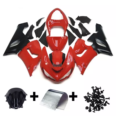 Red Fairings For 2005 2006 Kawasaki Ninja ZX6R 636 05 06 Injection Bodywork Kit • $443.95