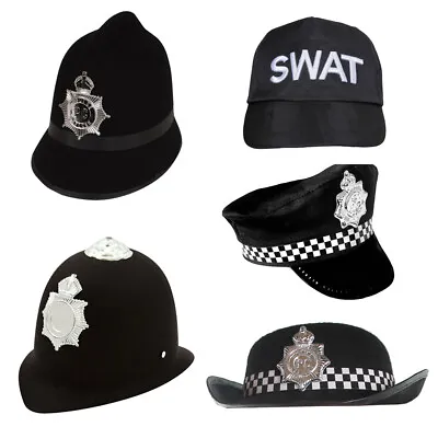 Police Hat Fancy Dress Checkered Costume Accessory Adults Kids Hen Night Cop Uk • £2.99