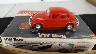 Vintage Revell 1/32 Snap Together VW Bug Model Kit # H-1106 Built • $18.37