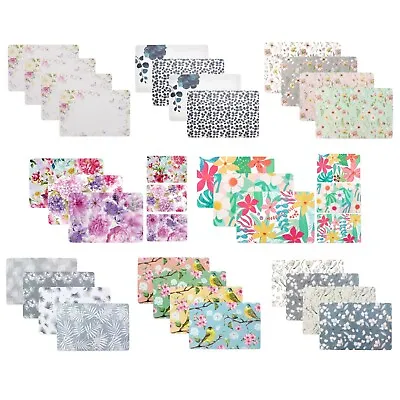 Set Of 4/6 Placemats Floral Flower Dining Table Dinner Place Mats Home Kitchen • £7.99