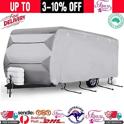 Caravan Cover Heavy Duty 16 18 Ft 4 Layer Waterproof Campervan Camper Pop-Top UV • $138.42