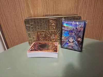 Yu Gi Oh Mystery Bundle! 1 Empty Tin 1 Pack Of MAMA Sleeves Plus 50 Cards!!! • £10