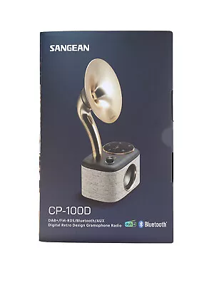 £50 • Buy Sangean CP-100D DAB+/FM-RDS/Bluetooth/AUX Digital Retro Design Gramophone Radio