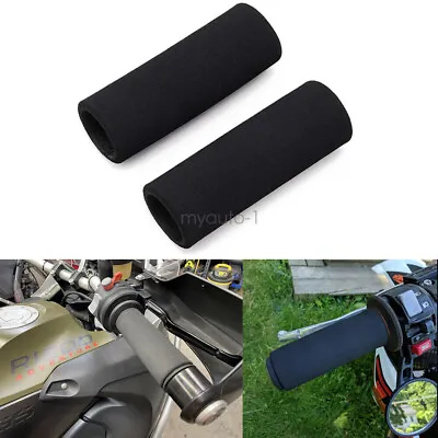Motorcycle Foam Anti Vibration Comfort Handlebar Grip Cover For Honda Yamaha BMW • $7.59