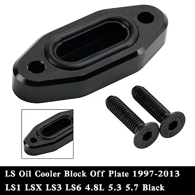 LS Oil Cooler Block Off Plate For GM LS Series LSX LS1 LS2 LS3 LS6 LQ4 V8 97-23 • $13.65