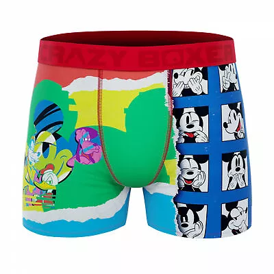 Crazy Boxer Disney Mickey Mouse Paint And Grid Boxer Briefs Multi-Color • $19.98