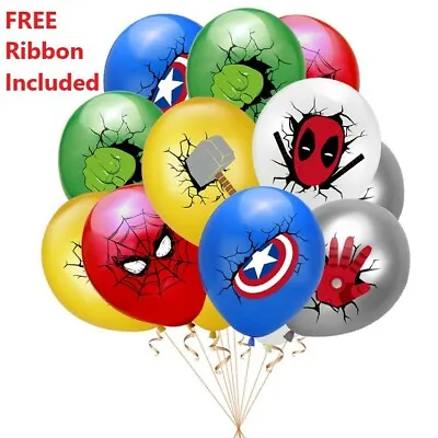 $3.47 • Buy 12PCS Avengers Justice League Super Hero Hulk Spider Man Party Latex Balloons