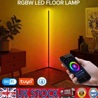 £31.99 • Buy RGB Colour Changing LED Corner Floor Lamp Minimalist Standing Light Remote 57 