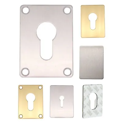 Keyhole Key Hole Plate Cover Repair Escutcheon Euro Mortice Stick On Or Screw On • £74.99