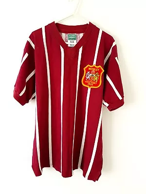 Manchester City Retro Away Shirt 1956. Medium. Score Draw. Red Adults Man Top M. • £19.99