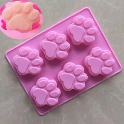 £2.39 • Buy 6 Silicone Cat Dog Paws Mould Chocolate Fondant Jelly Ice Cube Mold UK