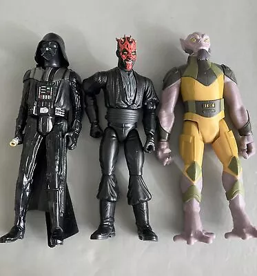 Star Wars Action Figure Bundle Vader Clone Zeb Darth Maul 12” Inch • £12.49
